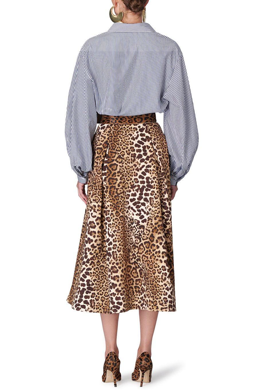 CAROLINA HERRERA-A-Line Button Front Midi Skirt-