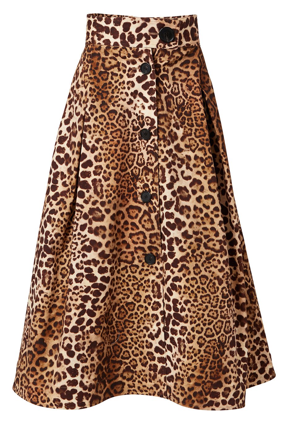 CAROLINA HERRERA-A-Line Button Front Midi Skirt-