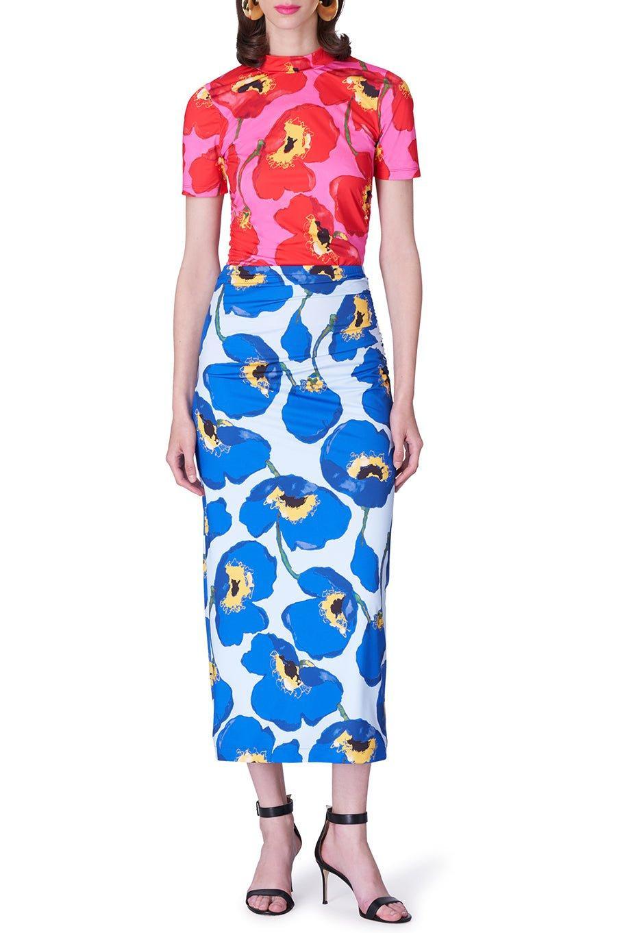 CAROLINA HERRERA-Midi Ruched Hip Skirt-