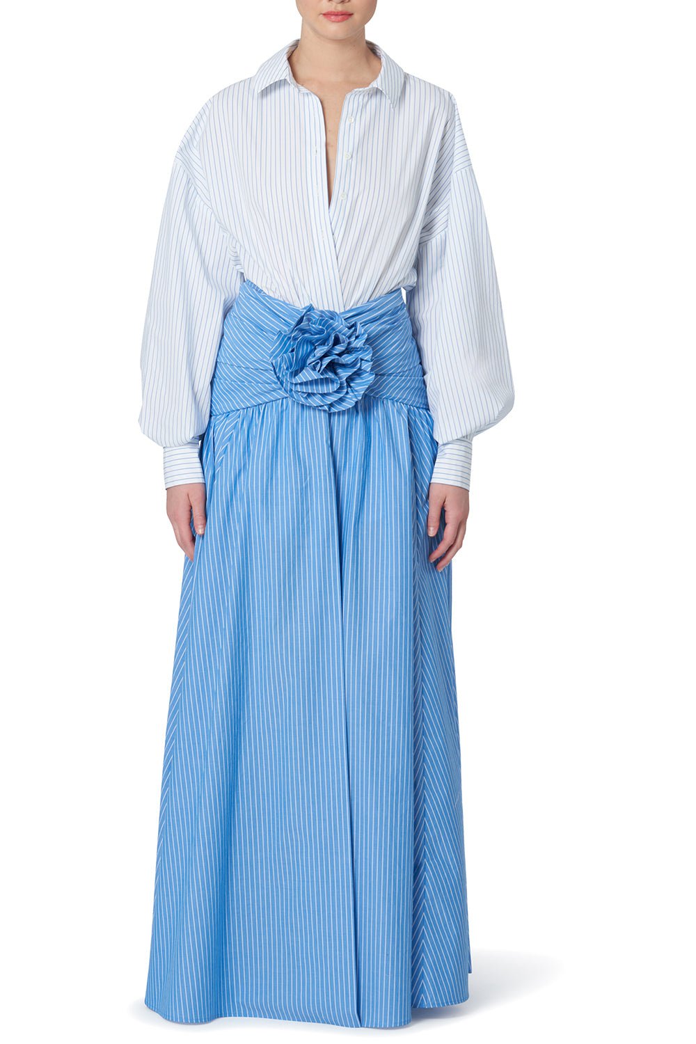 CAROLINA HERRERA-Gathered Waist Maxi Skirt-