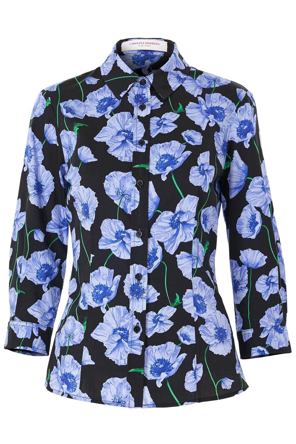 Icon Blouse-BLACK MULTI-2-CLOTHINGTOPBLOUSE-CAROLINA HERRERA