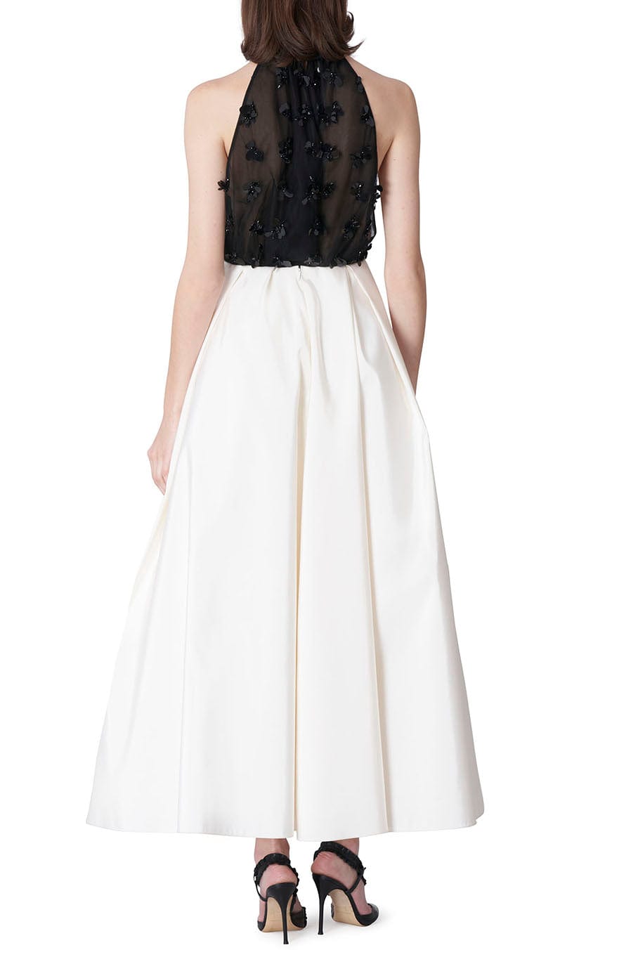 CAROLINA HERRERA-Embroidered Sleeveless Turtleneck Blouse-