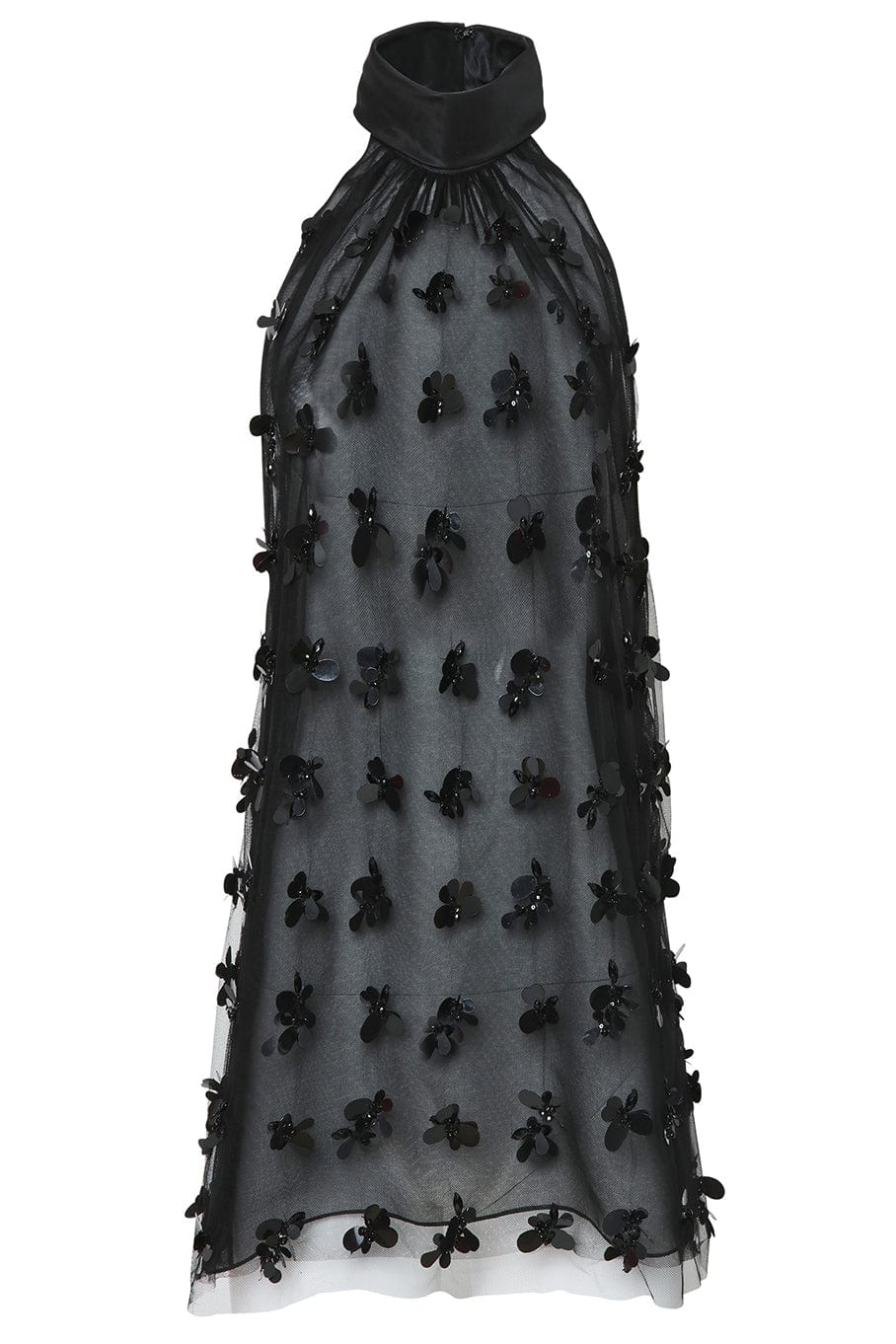 CAROLINA HERRERA-Embroidered Sleeveless Turtleneck Blouse-