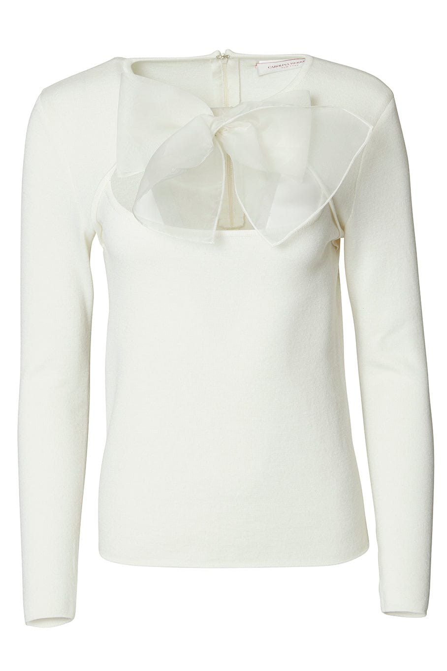 CAROLINA HERRERA-Long Sleeve Cut Out Blouse-