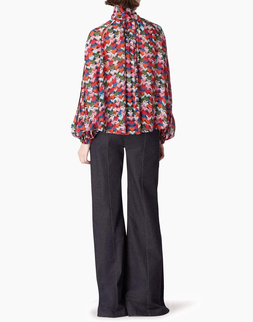 CAROLINA HERRERA-Puff Sleeve Gathered Blouse-