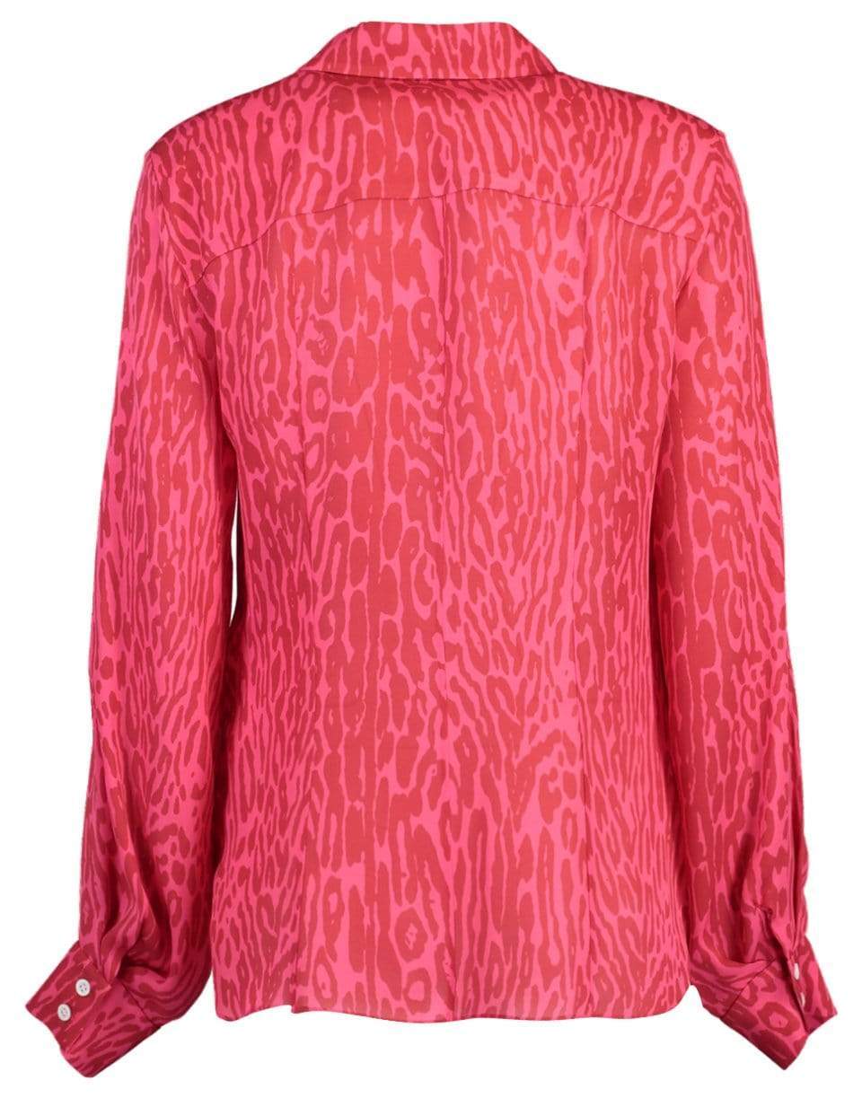 CAROLINA HERRERA-Leopard Print Button Down Shirt-