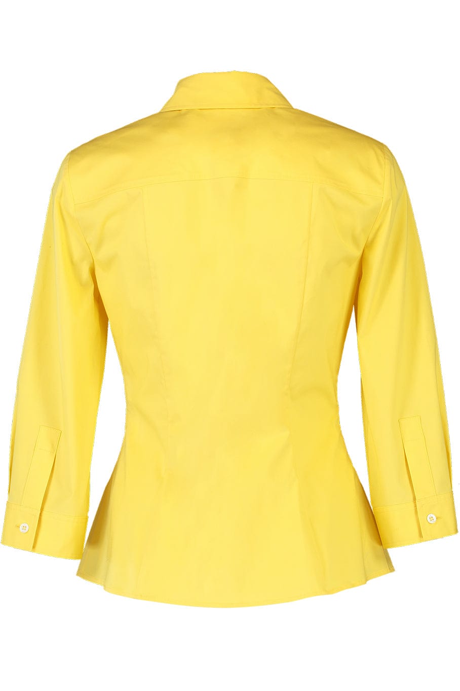 CAROLINA HERRERA-Classic 3/4 Sleeve Button Down - Sunshine Yellow-