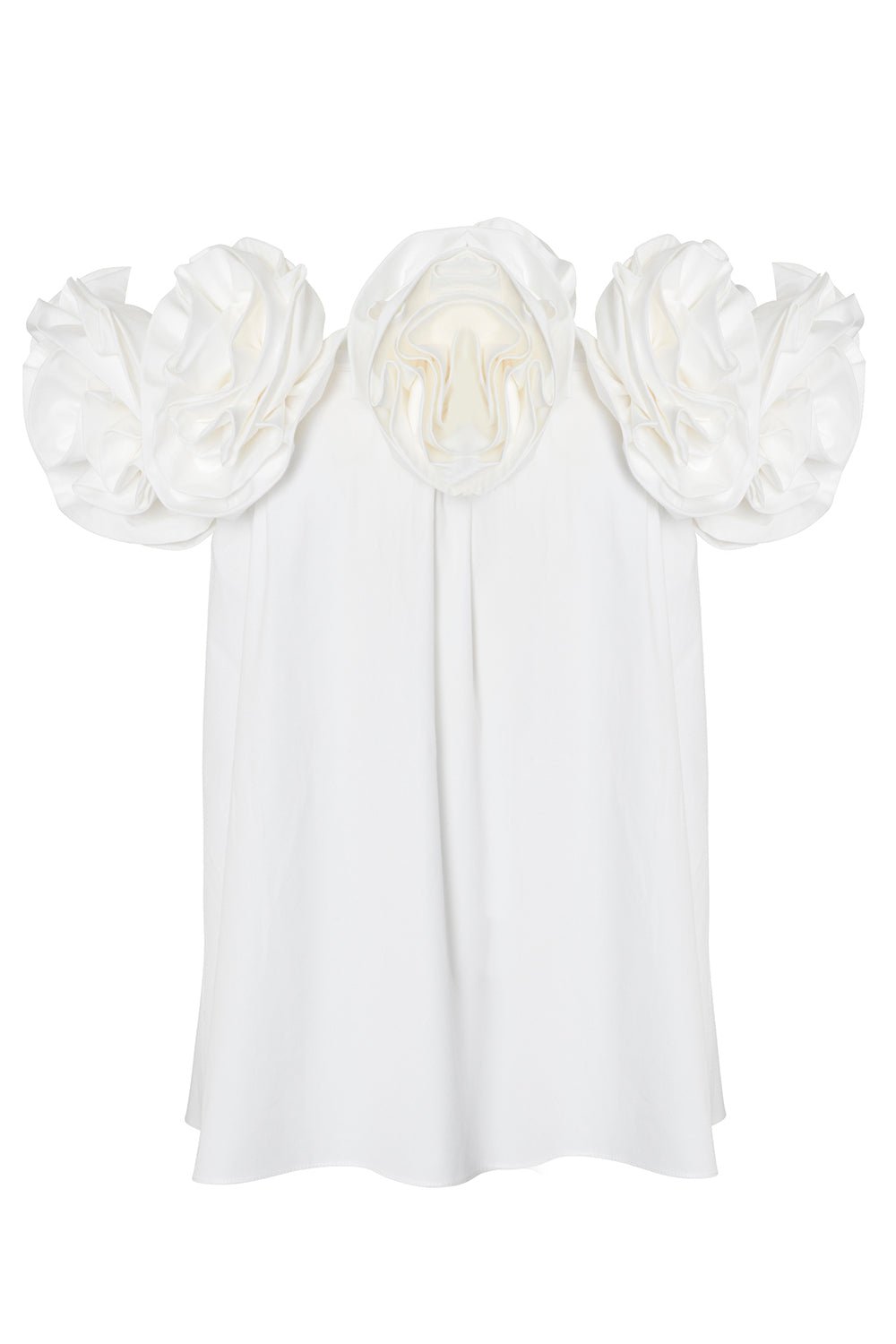 CAROLINA HERRERA-Flower Off Shoulder Top-