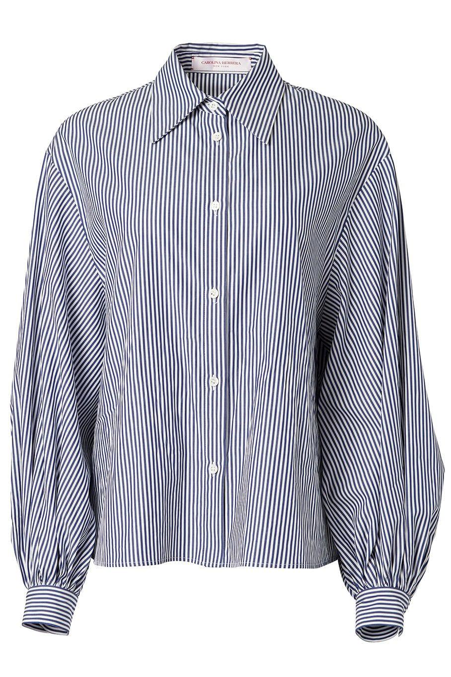 CAROLINA HERRERA-Long Sleeve Button Down Top-
