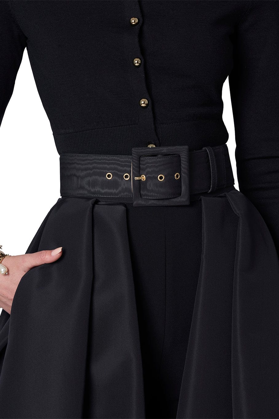 CAROLINA HERRERA-Long Sleeve Crewneck Cardigan-