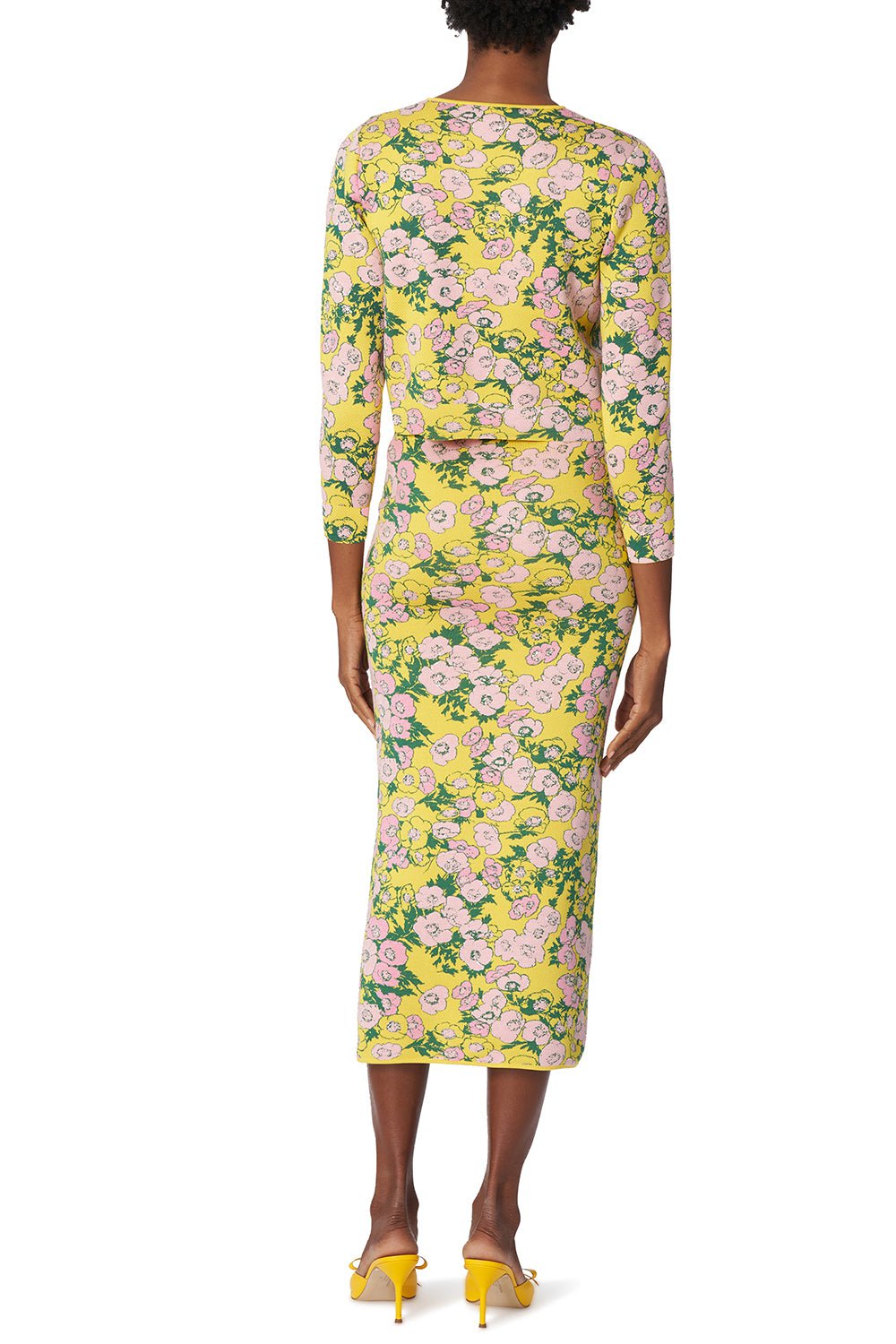 CAROLINA HERRERA-3/4 Sleeve Cropped Cardigan-