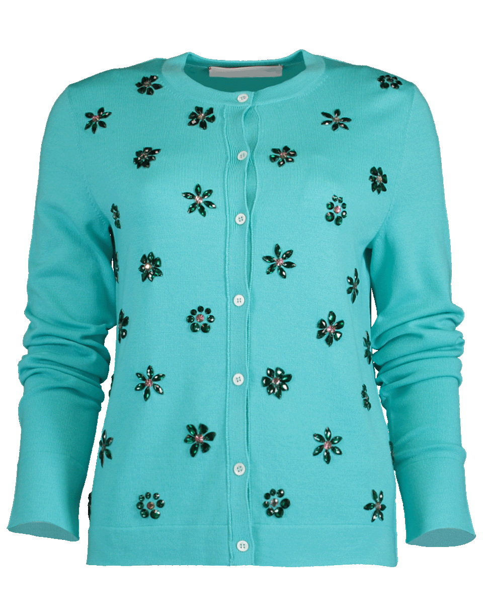 CAROLINA HERRERA-Embroidered Cardigan-