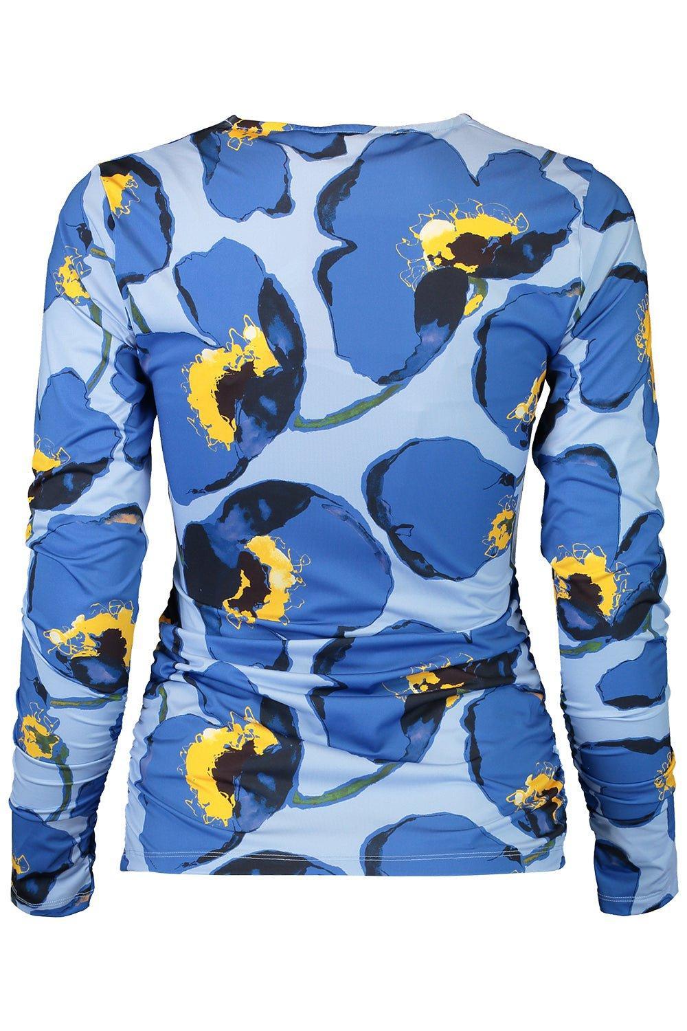 CAROLINA HERRERA-Long Sleeve Printed Crewneck Top-