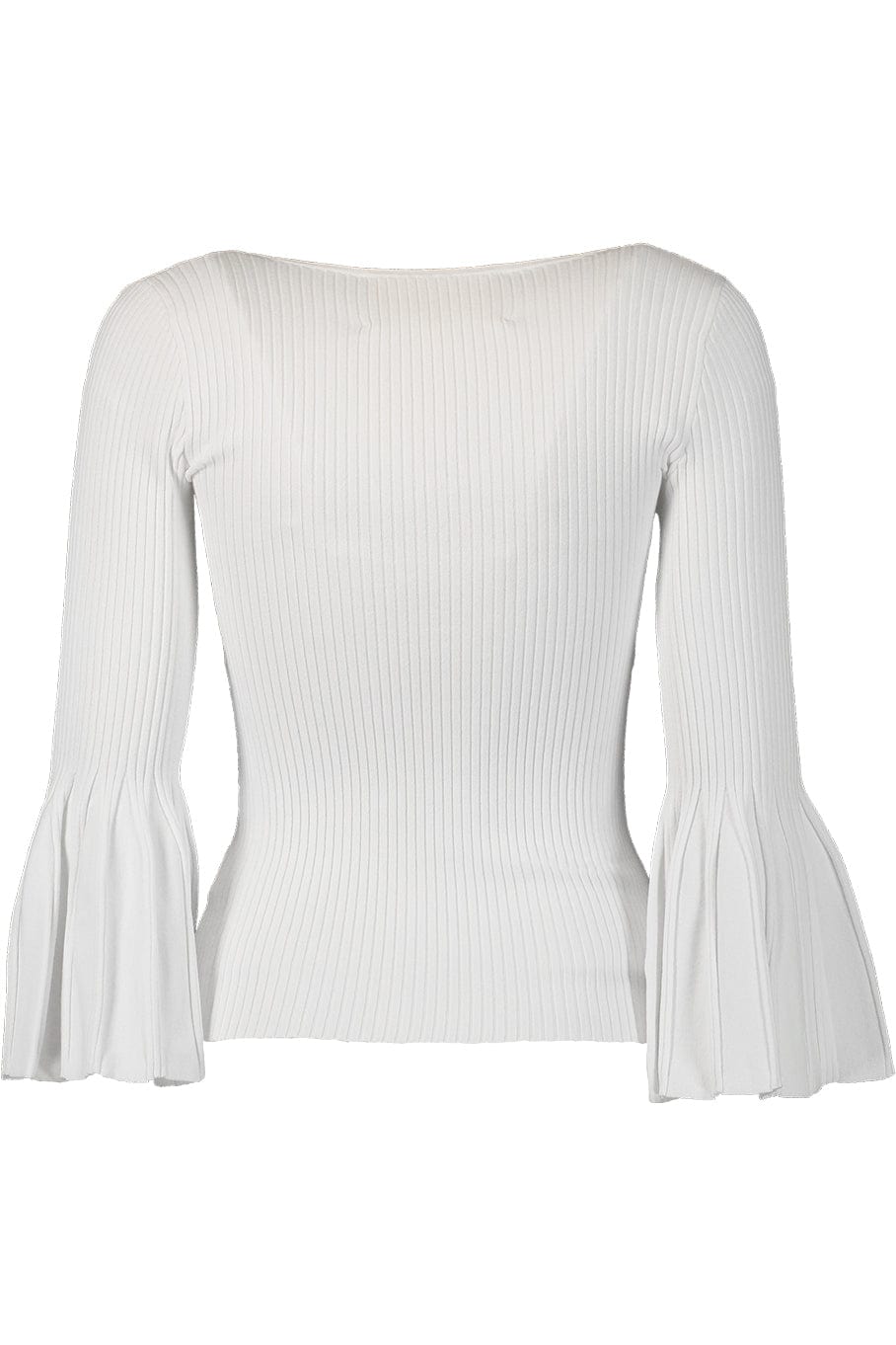 CAROLINA HERRERA-V-Neck Flare Knit Top-