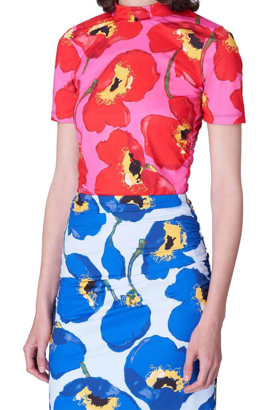 CAROLINA HERRERA-Crewneck Ruched Top-