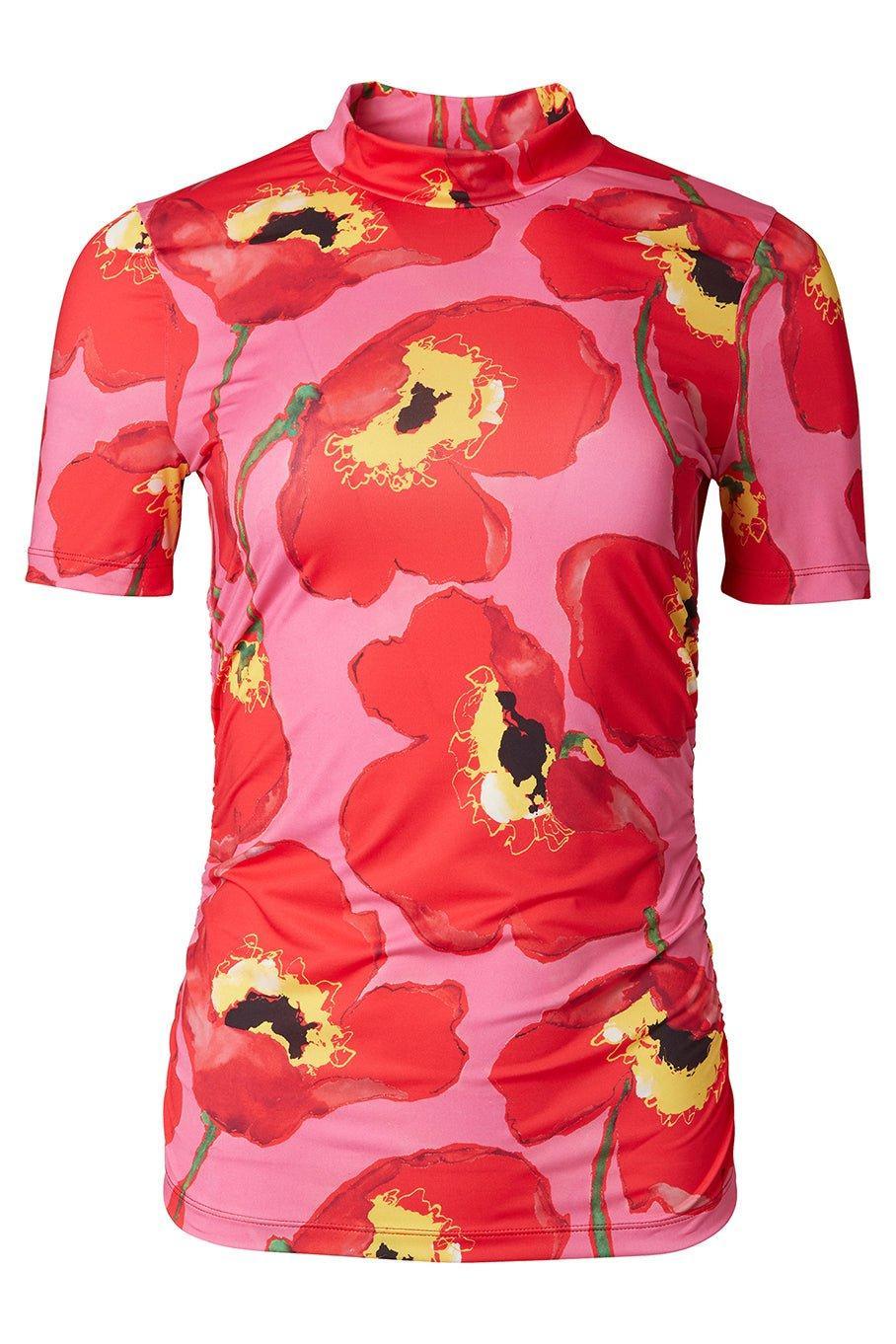 CAROLINA HERRERA-Crewneck Ruched Top-