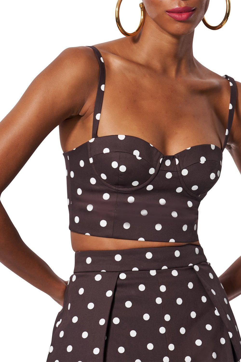 CAROLINA HERRERA-Bustier Crop Top-MOCHAMUL