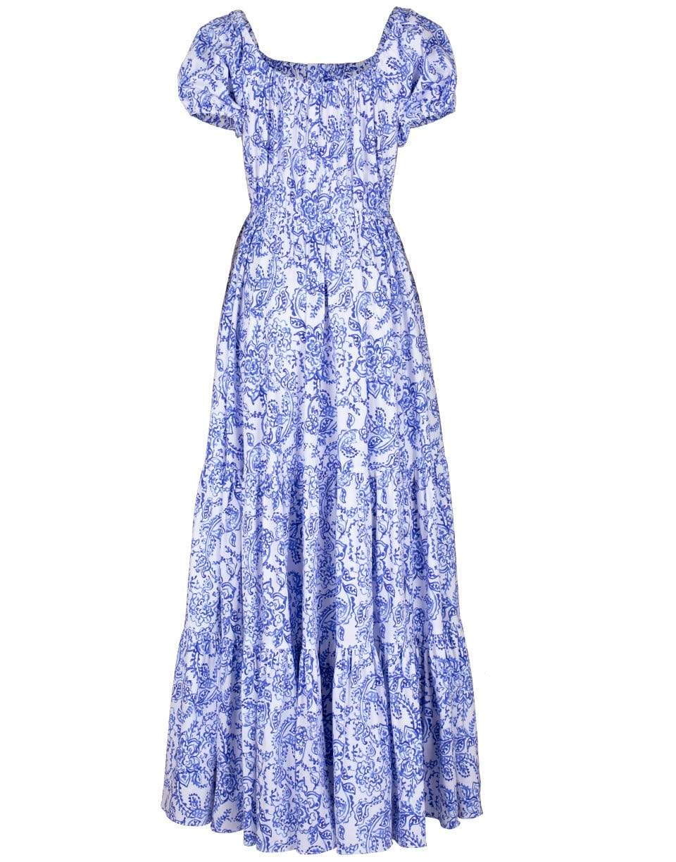 Blue Garden Toile Bardot Maxi Dress | CAROLINE CONSTAS Marissa Collections Blue Garden Toile Bardot Maxi Dress | CAROLINE CONSTAS Marissa Collections