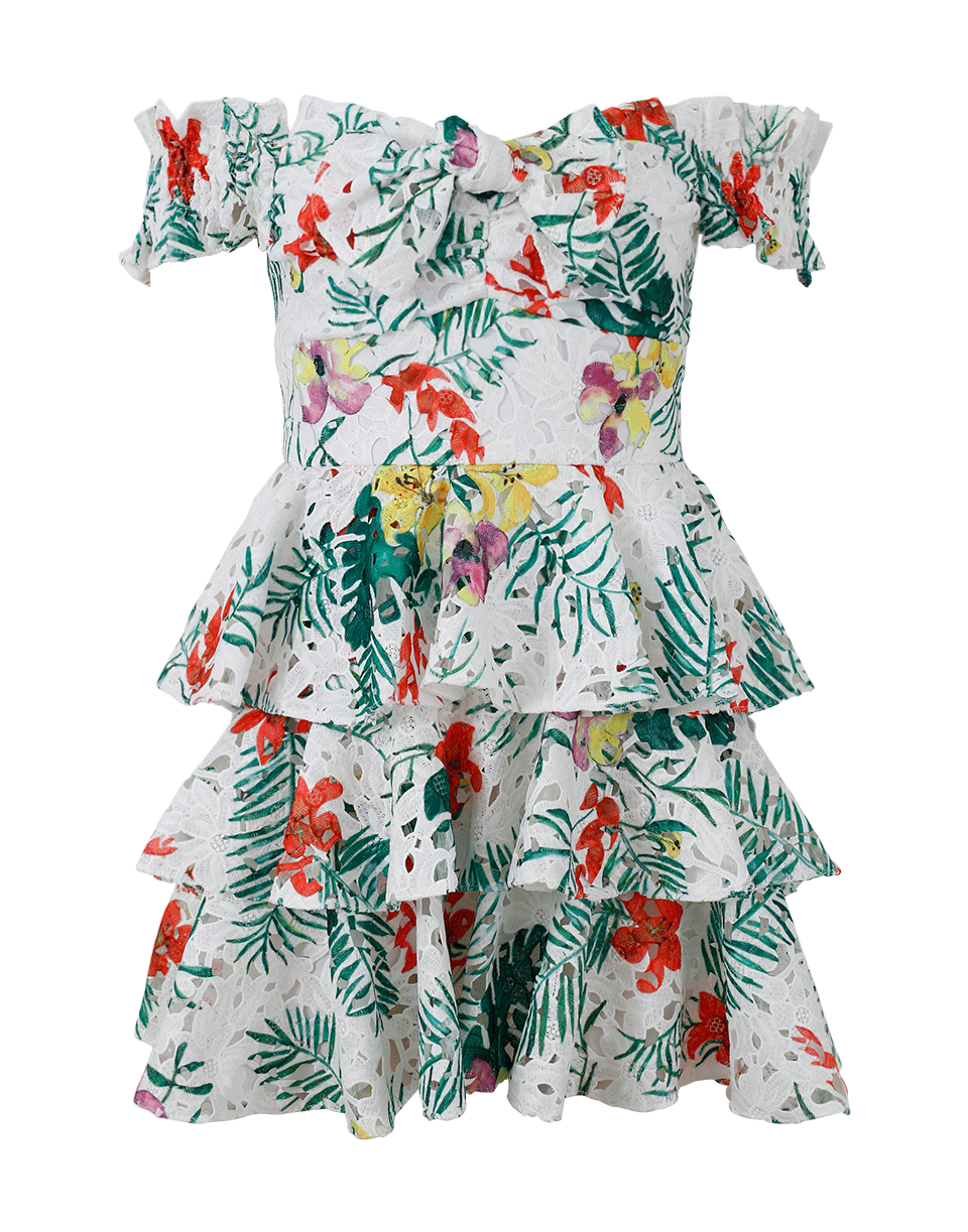 CAROLINE CONSTAS-Helene Ruffle Lace Dress-