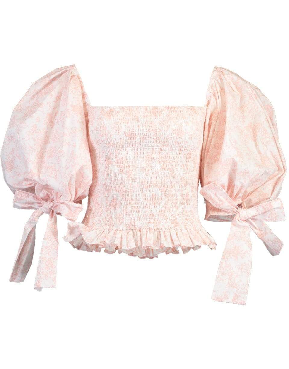 CAROLINE CONSTAS-Blush Classic Toile Parker Top-