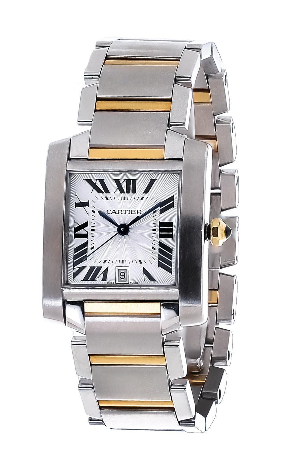 Tank Francaise Watch-YELLOW GOLD-28MM-JEWELRYFINE JEWELWATCH-CARTIER