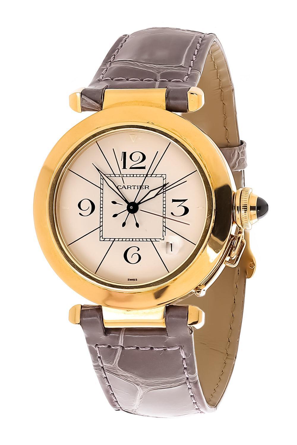 Pasha Watch-YELLOW GOLD-38MM-JEWELRYFINE JEWELWATCH-CARTIER