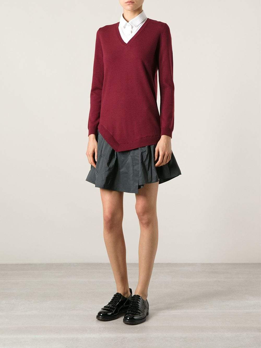 CARVEN-Flare Bottom Mini Dress-