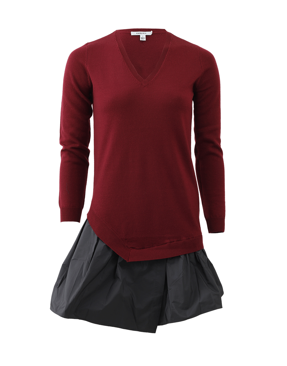 CARVEN-Flare Bottom Mini Dress-