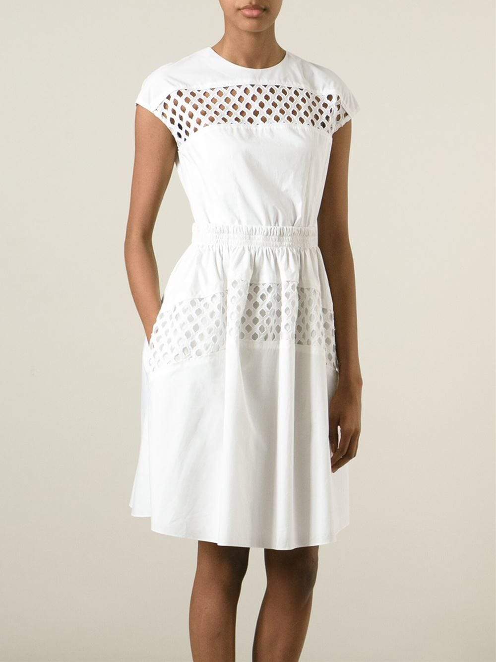 CARVEN-Eyelet Dress-