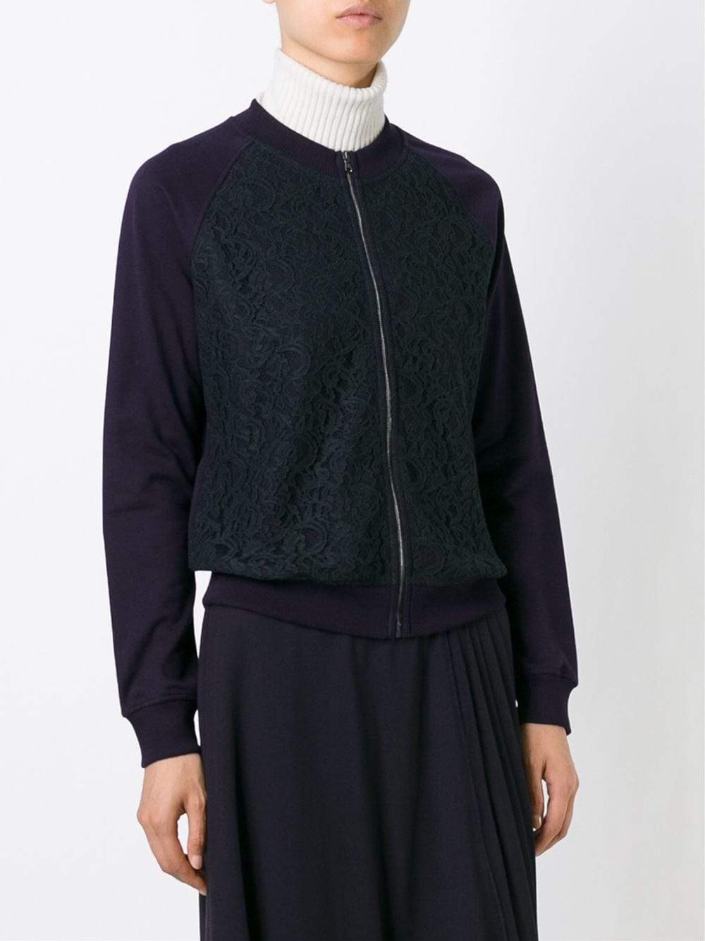 CARVEN-Molleton Zip Sweat Jacket-