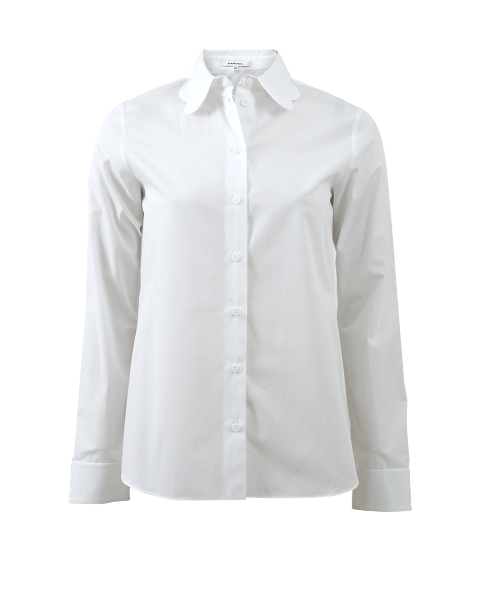 CARVEN-Scallop Collar Blouse-