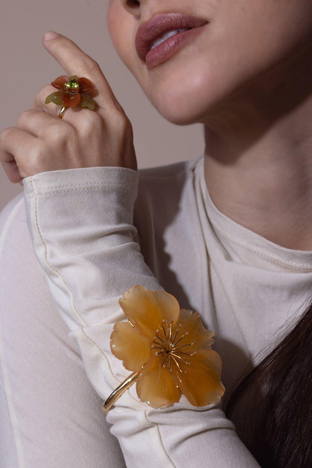 CASA CASTRO-Aragonite Mother Nature Bracelet-YELLOW GOLD