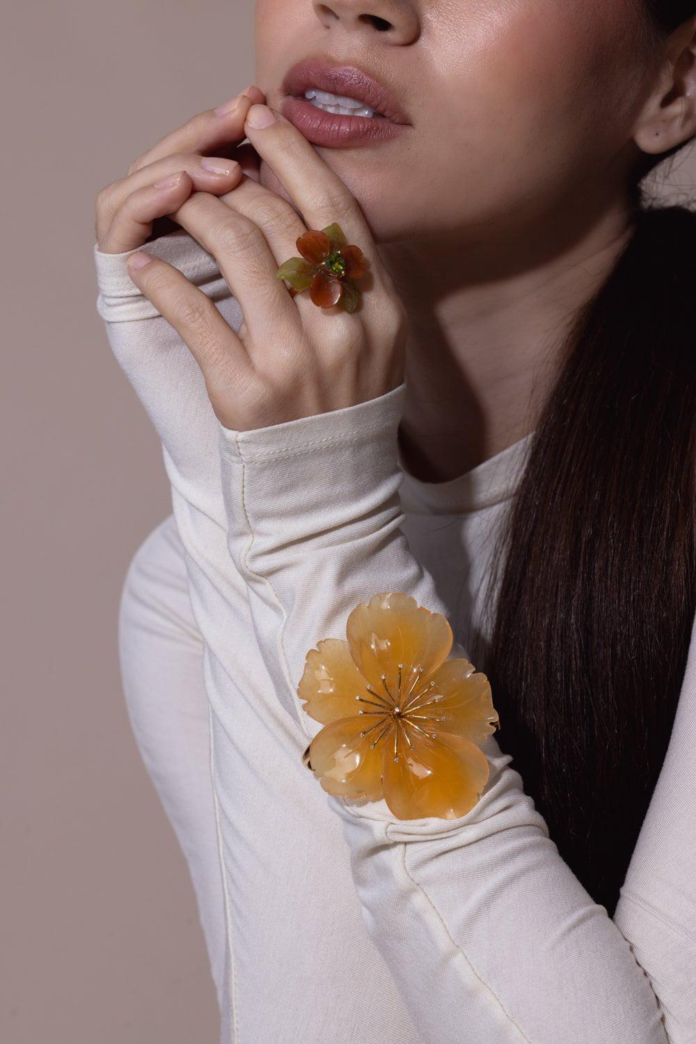 CASA CASTRO-Aragonite Mother Nature Bracelet-YELLOW GOLD