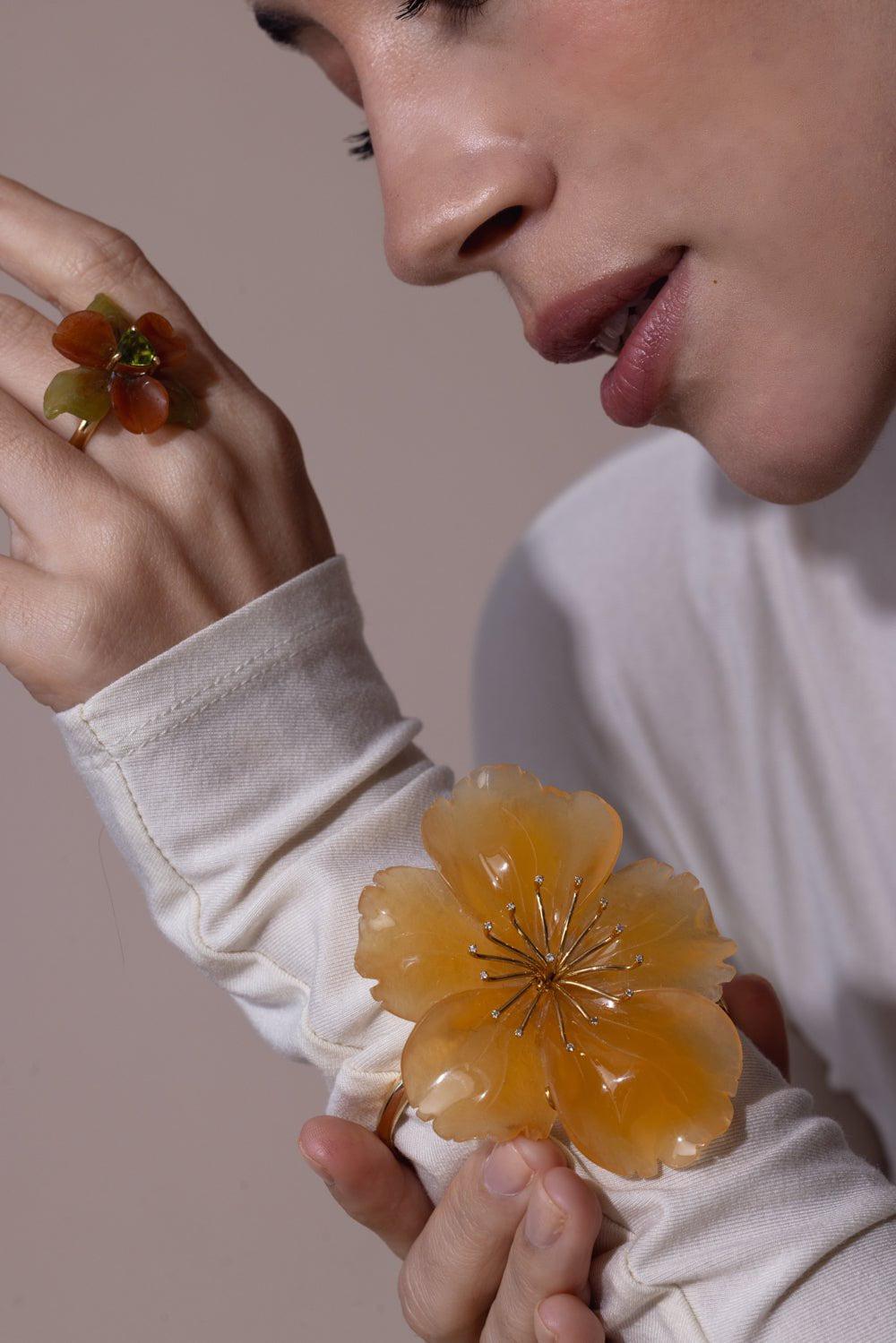 CASA CASTRO-Aragonite Mother Nature Bracelet-YELLOW GOLD