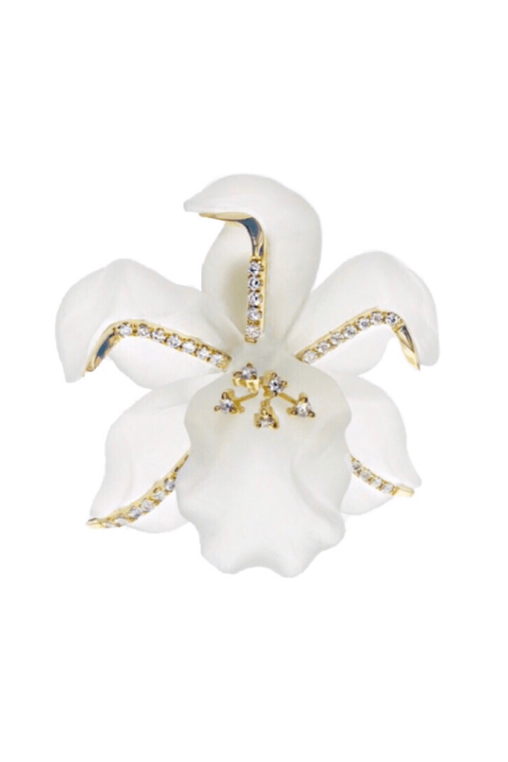 CASA CASTRO-Rock Crystal Flower Mother Nature Bracelet-YELLOW GOLD