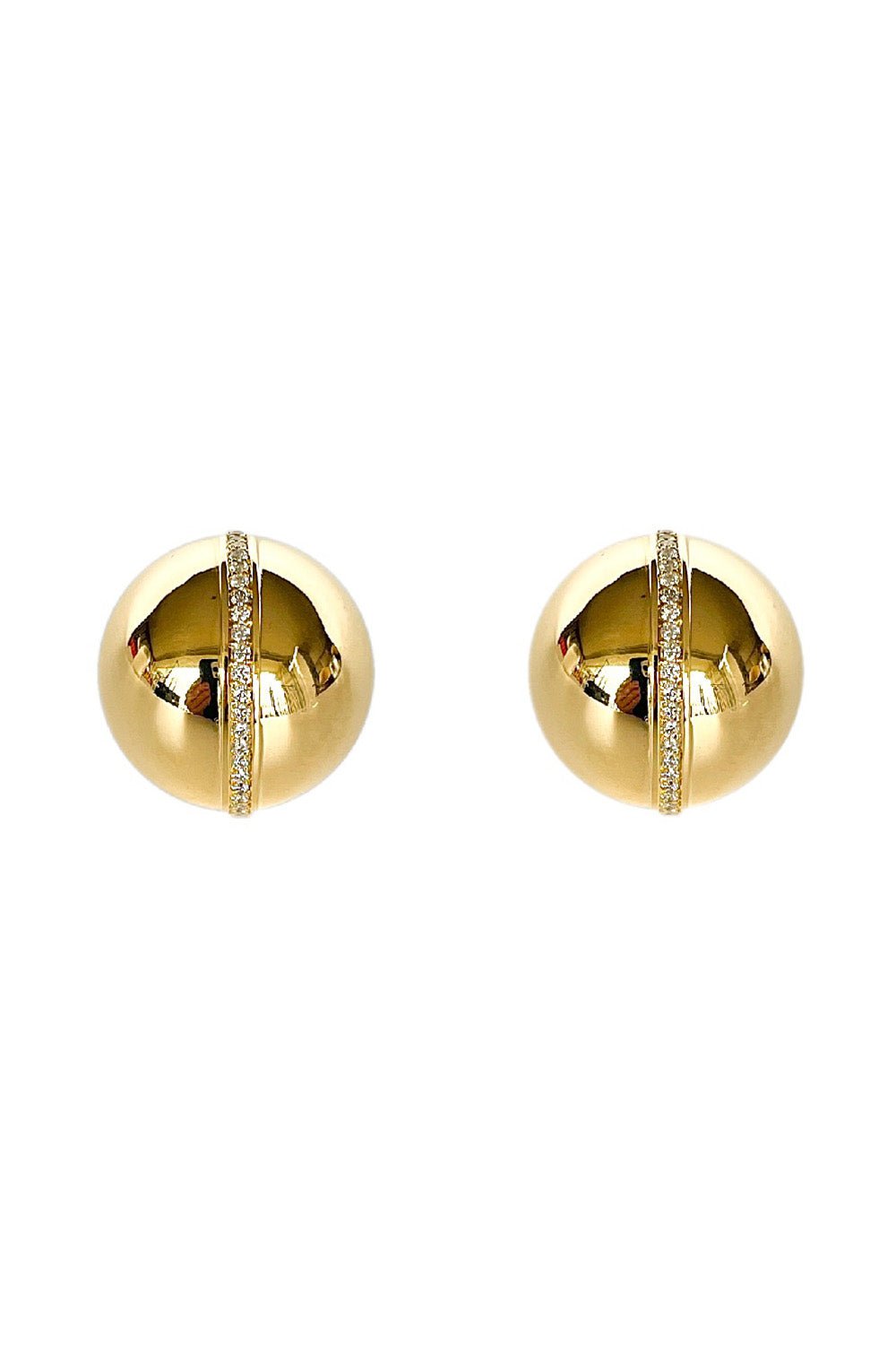 CASA CASTRO-Large Sphere Earrings-YELLOW GOLD