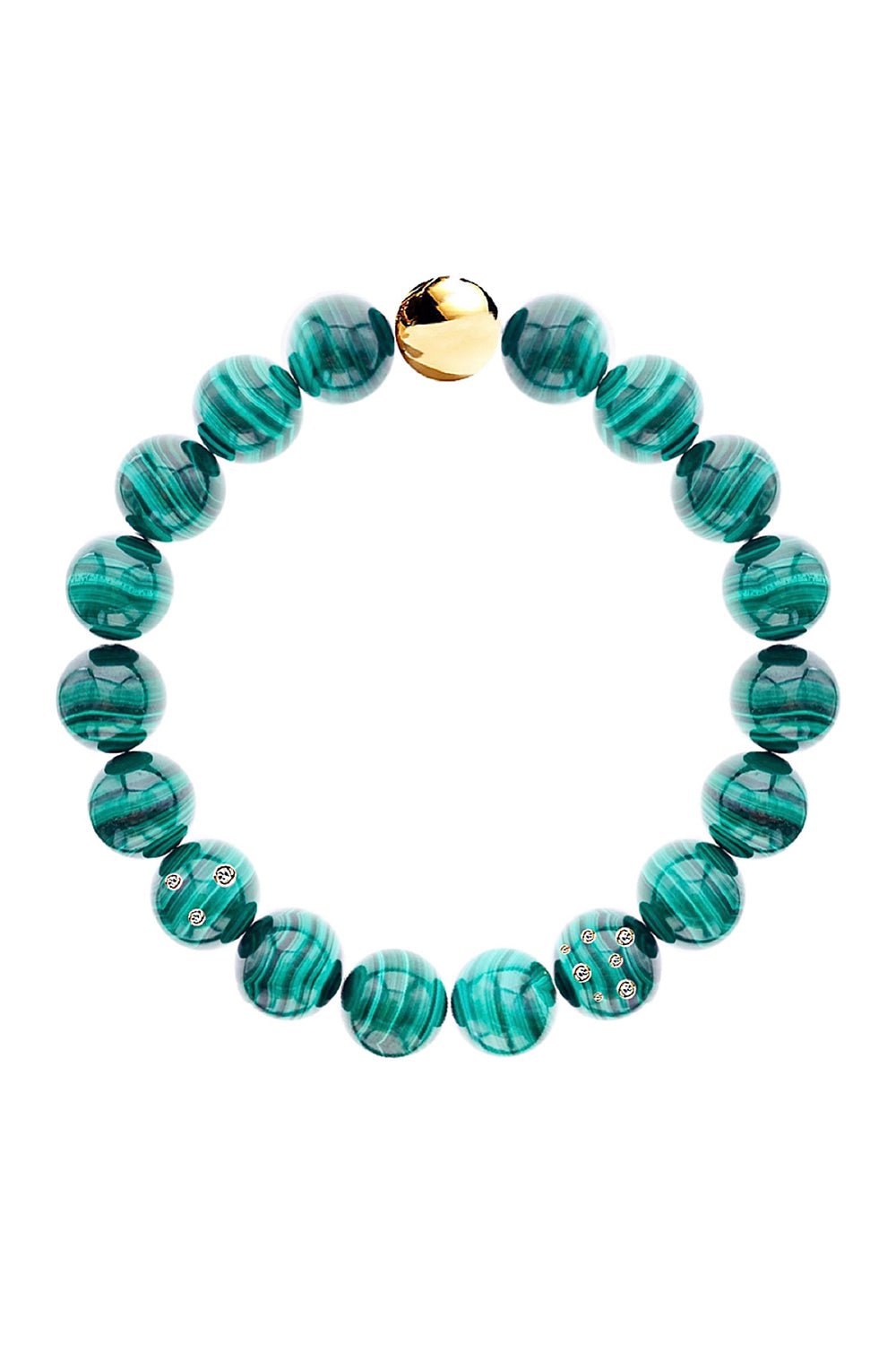 CASA CASTRO-Malachite Mother Nature Necklace-YELLOW GOLD