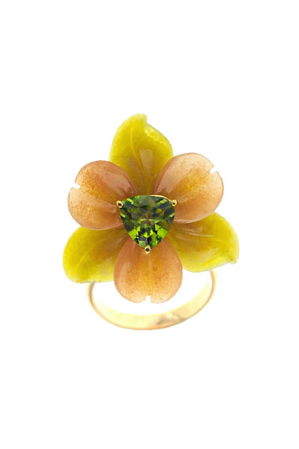 CASA CASTRO-Aventurine Mother Nature Ring-YELLOW GOLD