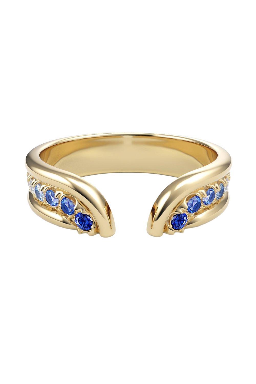 BLUE SAPPHIRE KLEIN RING-YELLOW GOLD-5-JEWELRYFINE JEWELRING-CASEY PEREZ