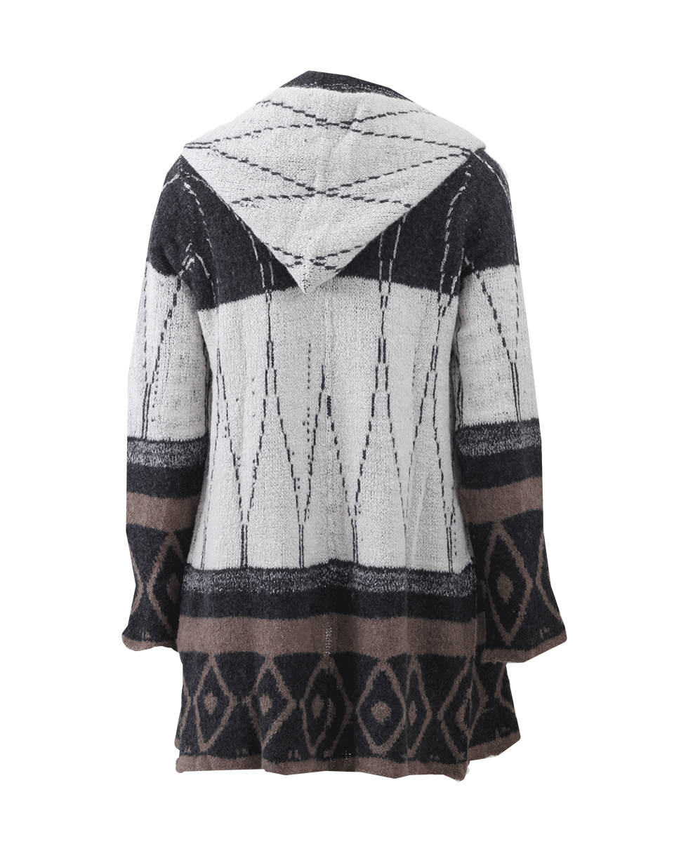 CASMARI-Hooded Geometrics Cardigan-