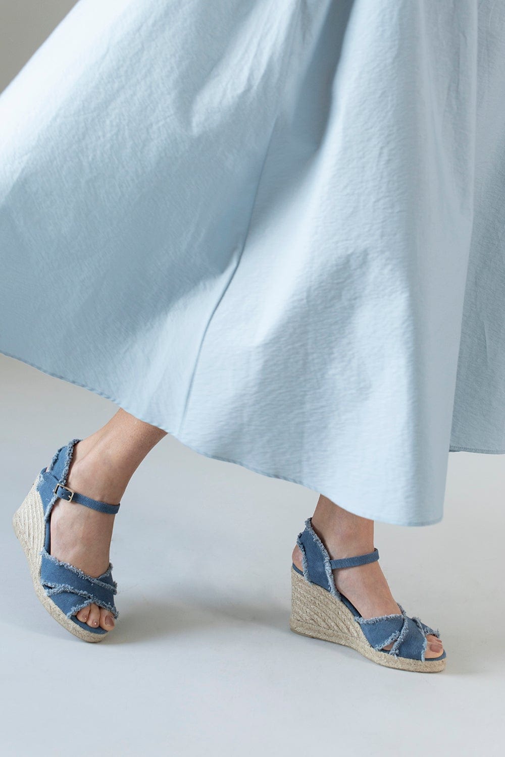 CASTANER-Bromelia Frayed Edge Wedge-