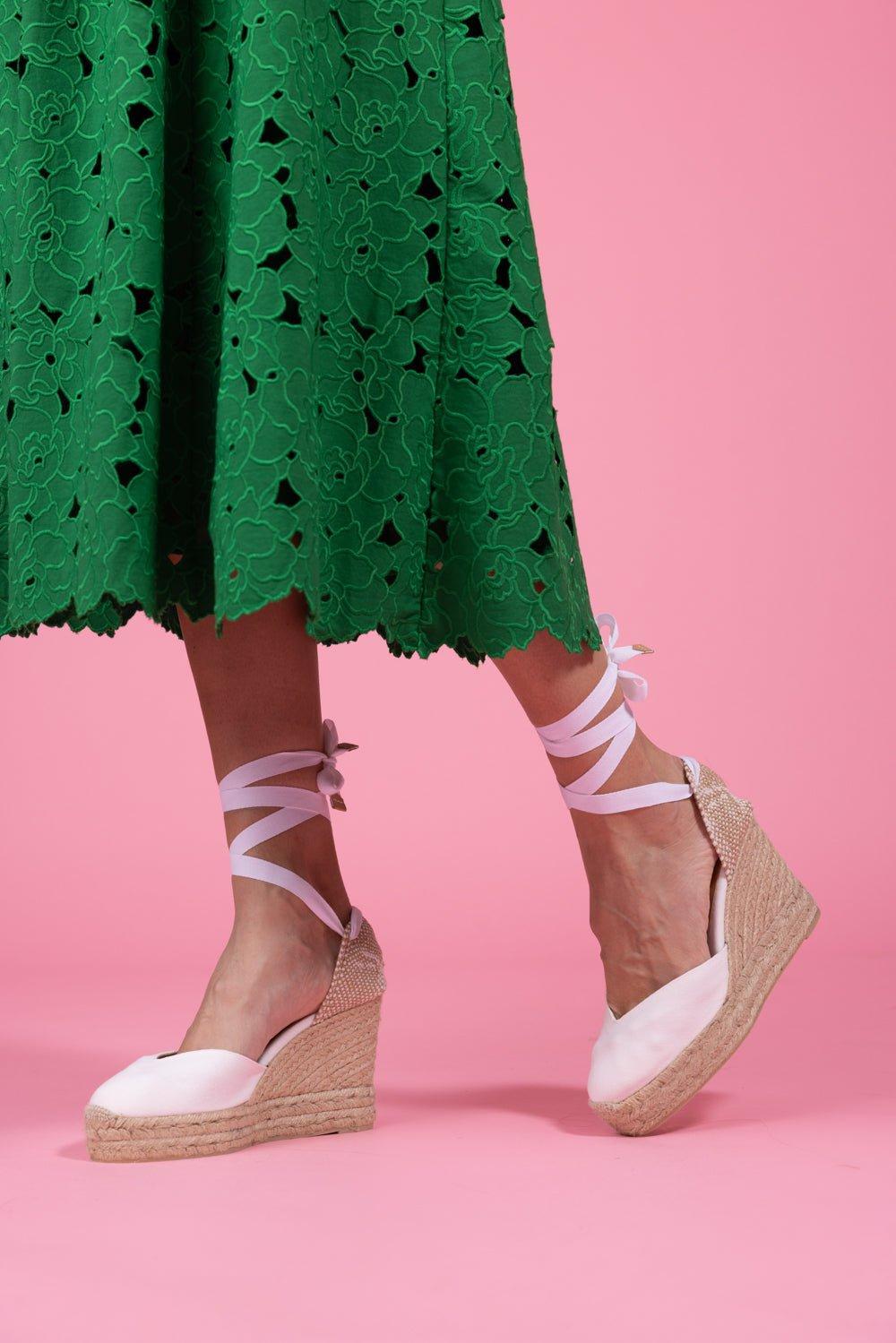 CASTANER-Chiara Wedge Sandal - Blanco-