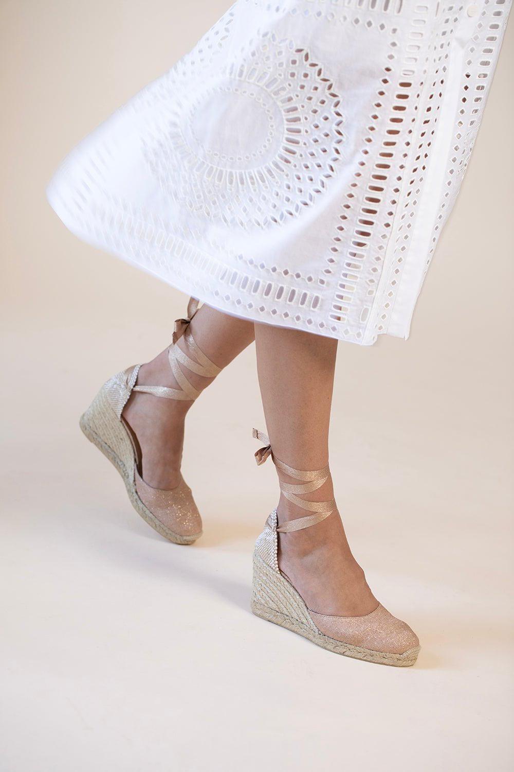 CASTANER-Carina Espadrille - Sparkle Rosa-