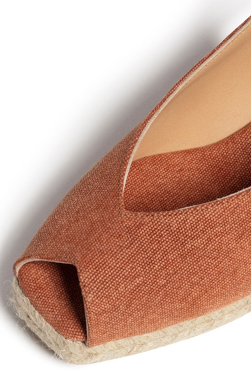 CASTANER-Dosalia Peep Toe Wedge - Rosacuero-