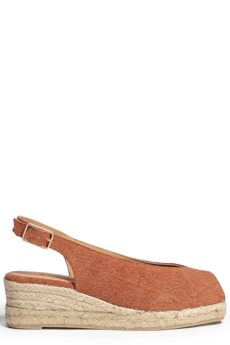 CASTANER-Dosalia Peep Toe Wedge - Rosacuero-