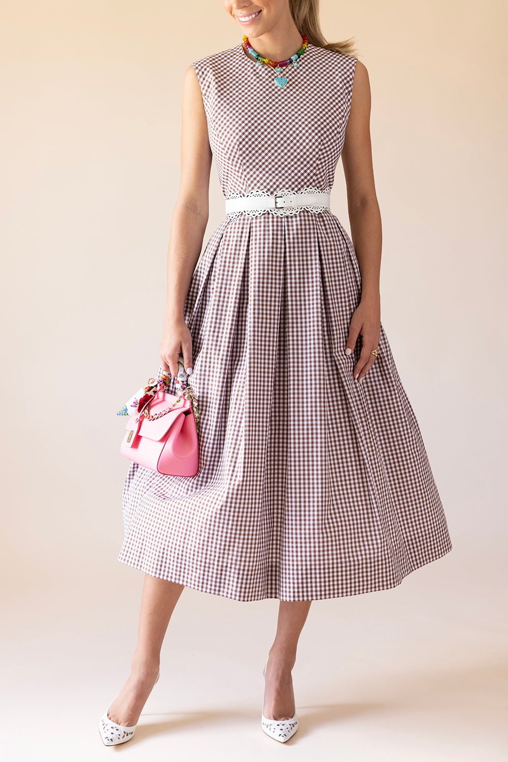 CATHERINE REGEHR-Belted Day Dress-