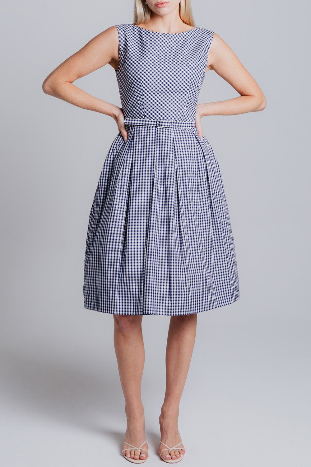 CATHERINE REGEHR-Boat Neck Day Dress-