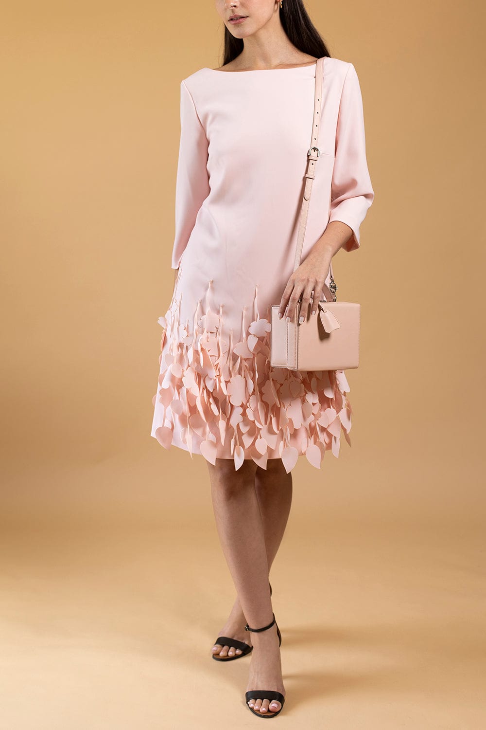 CATHERINE REGEHR-Boat Neck Arak Cocktail Dress-