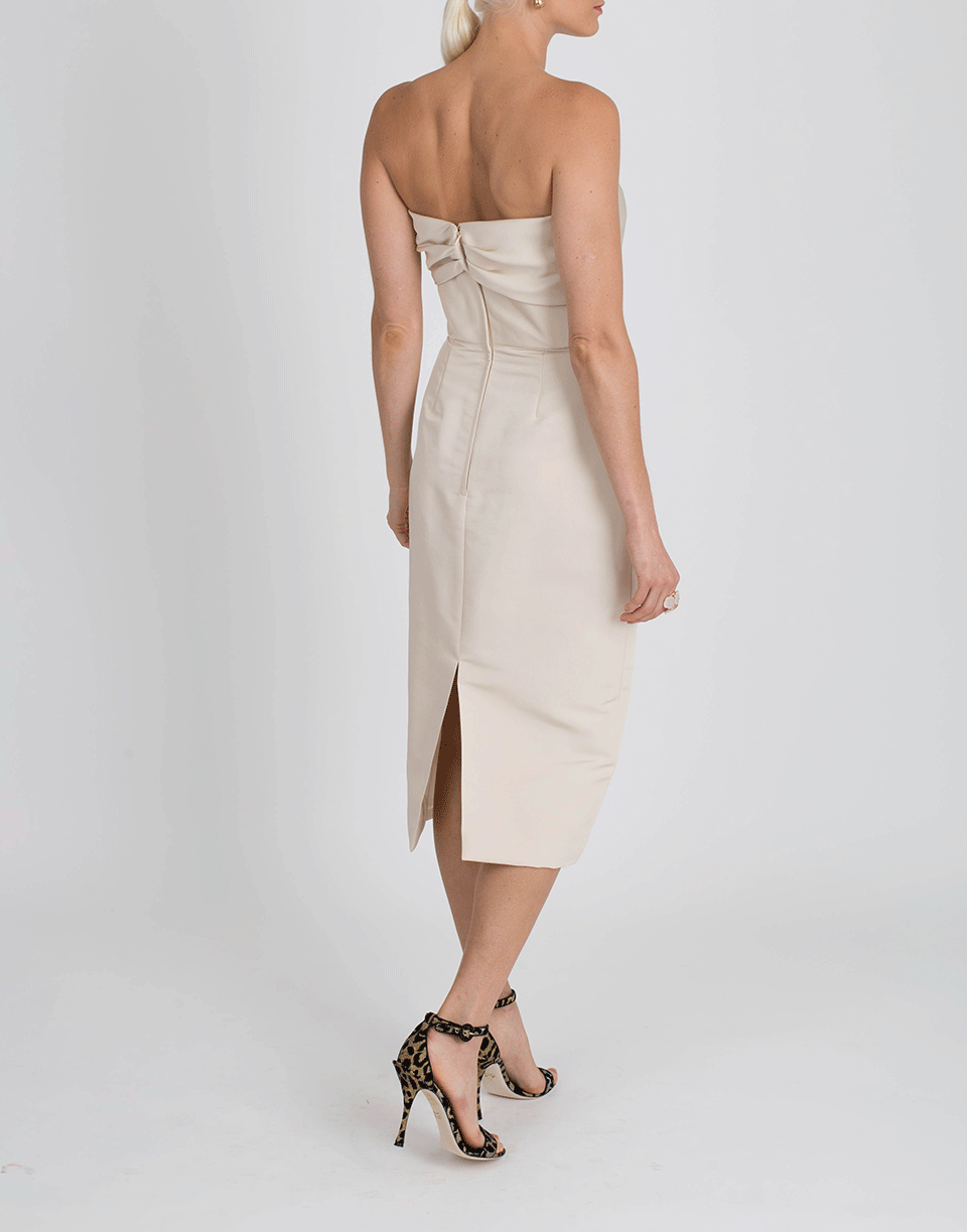 CATHERINE REGEHR-Wrap Bow Dress-CHAMPANE