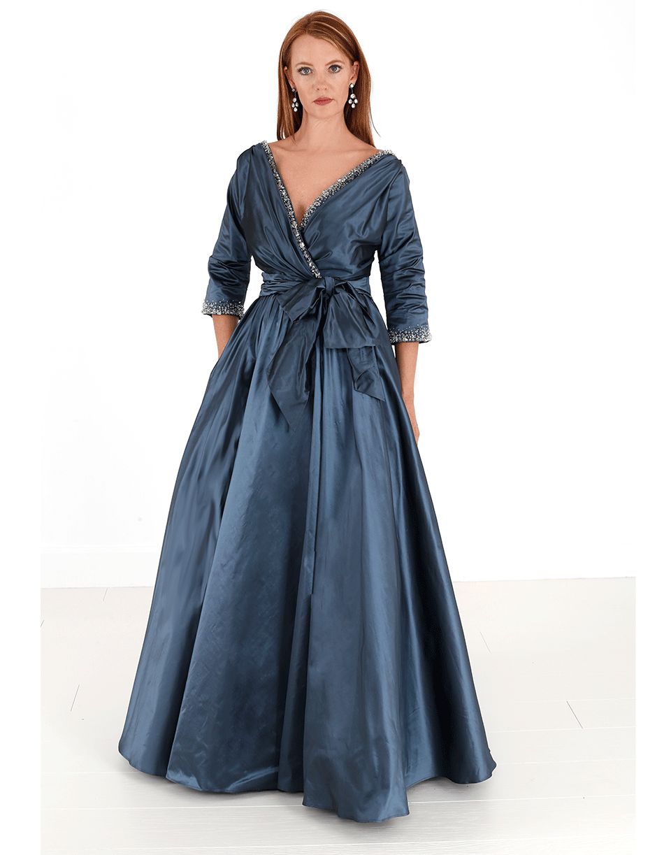 CATHERINE REGEHR-Circle Skirt Gown-BLUE